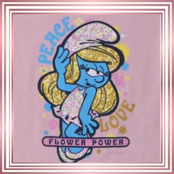 SMURF’S “SMURFETTE” Graffiti T-Shirt - Picture 3 of 3